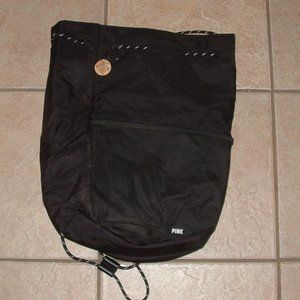 Black 17X9 Duffle Tote Beach Drawstring Bag NEW